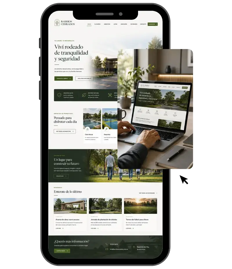 Diseño web para barrios cerrados y desarrolladoras