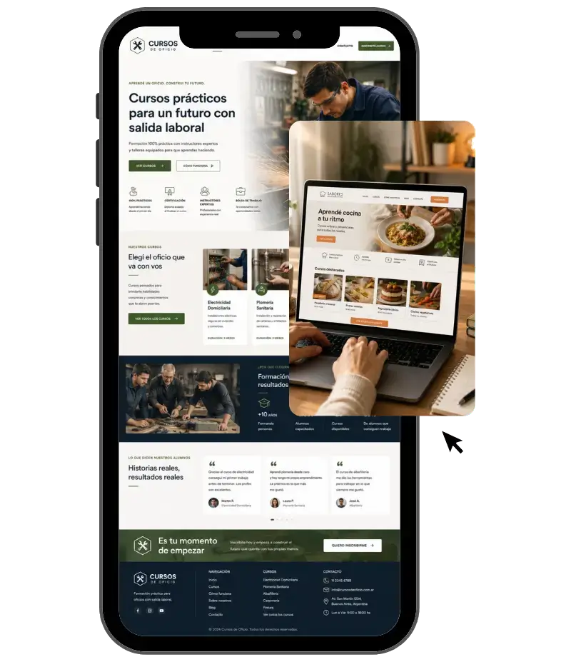 Diseño web para cursos