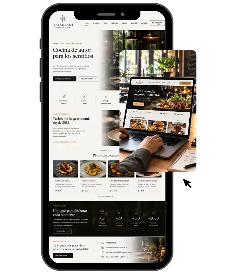 Diseño web para restaurantes